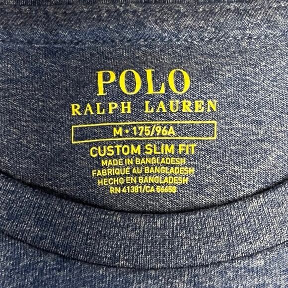 Polo Ralph Lauren T-Shirt Mens Medium Blue Short Sleeve Crew Neck Cotton - Picture 4 of 4